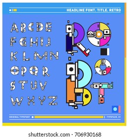 Vector of colorful Retro alphabet. Unique fonts for design and illustration template with techno and robot style. Typography for poster and headline publication.