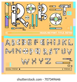 Vector of colorful Retro alphabet. Unique fonts for design and illustration template with techno and robot style. Typography for poster and headline publication.