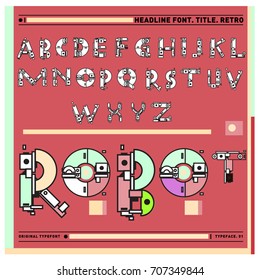 Vector of colorful Retro alphabet. Unique fonts for design and illustration template with techno and robot style. Typography for poster and headline publication.