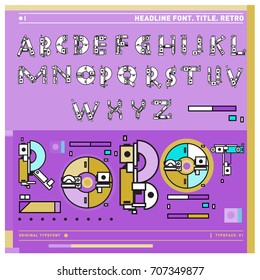 Vector of colorful Retro alphabet. Unique fonts for design and illustration template with techno and robot style. Typography for poster and headline publication.