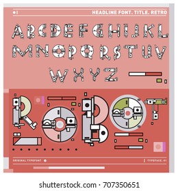 Vector of colorful Retro alphabet. Unique fonts for design and illustration template with techno and robot style. Typography for poster and headline publication.