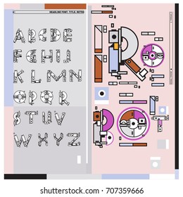 Vector of colorful Retro alphabet. Unique fonts for design and illustration template with techno and robot style. Typography for poster and headline publication.