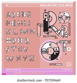 Vector of colorful Retro alphabet. Unique fonts for design and illustration template with techno and robot style. Typography for poster and headline publication.