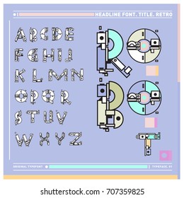 Vector of colorful Retro alphabet. Unique fonts for design and illustration template with techno and robot style. Typography for poster and headline publication.