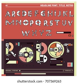 Vector of colorful Retro alphabet. Unique fonts for design and illustration template with techno and robot style. Typography for poster and headline publication.