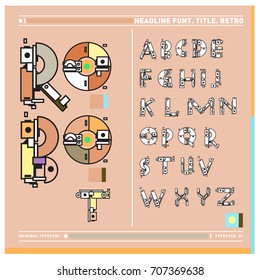 Vector of colorful Retro alphabet. Unique fonts for design and illustration template with techno and robot style. Typography for poster and headline publication.