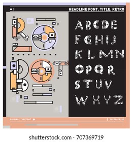 Vector of colorful Retro alphabet. Unique fonts for design and illustration template with techno and robot style. Typography for poster and headline publication.