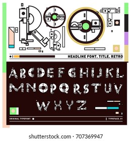 Vector of colorful Retro alphabet. Unique fonts for design and illustration template with techno and robot style. Typography for poster and headline publication.