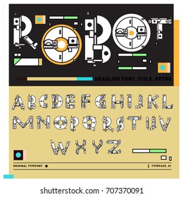 Vector of colorful Retro alphabet. Unique fonts for design and illustration template with techno and robot style. Typography for poster and headline publication.