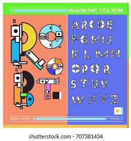 Vector of colorful Retro alphabet. Unique fonts for design and illustration template with techno and robot style. Typography for poster and headline publication.