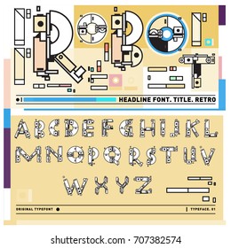 Vector of colorful Retro alphabet. Unique fonts for design and illustration template with techno and robot style. Typography for poster and headline publication.