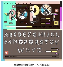 Vector of colorful Retro alphabet. Unique fonts for design and illustration template with techno and robot style. Typography for poster and headline publication.