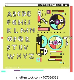 Vector of colorful Retro alphabet. Unique fonts for design and illustration template with techno and robot style. Typography for poster and headline publication.