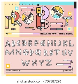Vector of colorful Retro alphabet. Unique fonts for design and illustration template with techno and robot style. Typography for poster and headline publication.