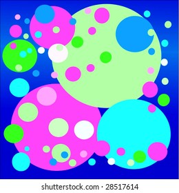 Vector Colorful Retro Bubbles