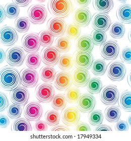 Vector - Colorful retro seamless circles, can be tiled together.