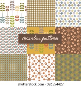 Vector Colorful Retro Seamless Pattern