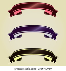vector colorful ribbon