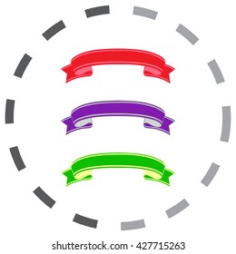 vector colorful ribbon