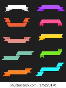 vector colorful ribbons - Separate layers for easy editing
