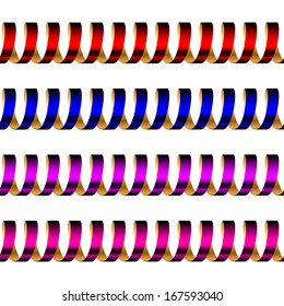 Vector colorful ribbons set
