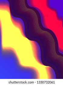 vector colorful ripple and lines background for brochure banner and publication