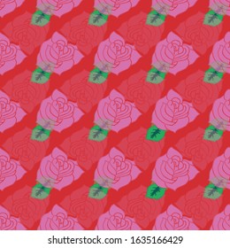 Vector Colorful Rose pattern print background