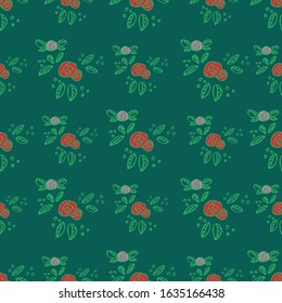 Vector Colorful Rose pattern print background