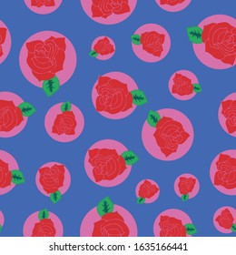 Vector Colorful Rose pattern print background