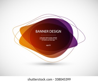 Vector colorful round abstract shape background. Banner design