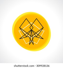 Vector colorful round abstract shapes.Trendy hipster retro backgrounds and logotypes.