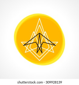 Vector colorful round abstract shapes.Trendy hipster retro backgrounds and logotypes.