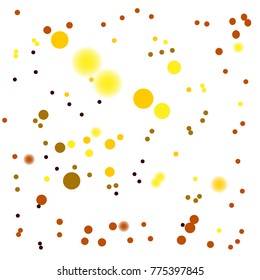 Vector colorful round confetti frame isolated on white background