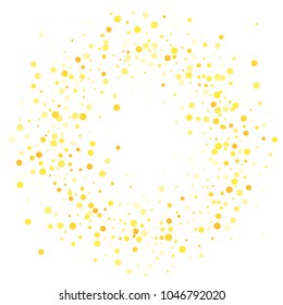Vector colorful round confetti isolated on white background.Birthday card.Square card and frame.Template for holiday, party, birthday, wedding, solemnity.