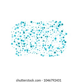 Vector colorful round confetti isolated on white background.Birthday card.Square card and frame.Template for holiday, party, birthday, wedding, solemnity.