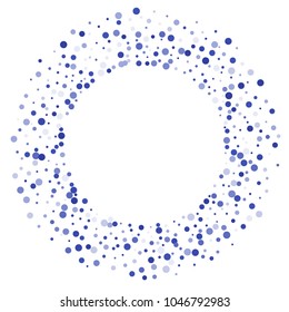 Vector colorful round confetti isolated on white background.Birthday card.Square card and frame.Template for holiday, party, birthday, wedding, solemnity.