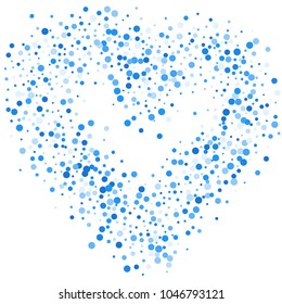 Vector colorful round confetti isolated on white background.Birthday card.Square card and frame.Template for holiday, party, birthday, wedding, solemnity.