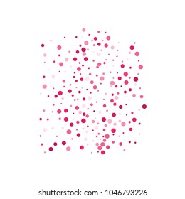 Vector colorful round confetti isolated on white background.Birthday card.Square card and frame.Template for holiday, party, birthday, wedding, solemnity.