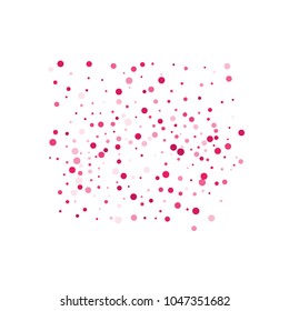 Vector colorful round confetti isolated on white background.Birthday card.Square card and frame.Template for holiday, party, birthday, wedding, solemnity.