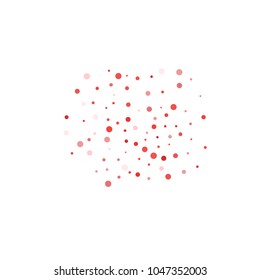 Vector colorful round confetti isolated on white background.Birthday card.Square card and frame.Template for holiday, party, birthday, wedding, solemnity.