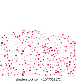 Vector colorful round confetti isolated on white background.Birthday card.Square card and frame.Template for holiday, party, birthday, wedding, solemnity.