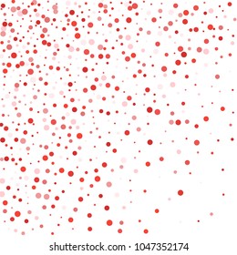 Vector colorful round confetti isolated on white background.Birthday card.Square card and frame.Template for holiday, party, birthday, wedding, solemnity.