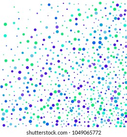 Vector colorful round confetti isolated on white background.Birthday card.Square card and frame.Template for holiday, party, birthday, wedding, solemnity.
