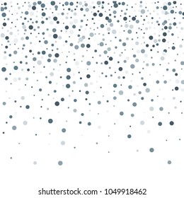 Vector colorful round confetti isolated on white background.Birthday card.Square card and frame.Template for holiday, party, birthday, wedding, solemnity.