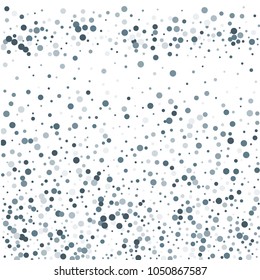 Vector colorful round confetti isolated on white background.Birthday card.Square card and frame.Template for holiday, party, birthday, wedding, solemnity.