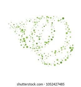 Vector colorful round confetti isolated on white background.Birthday card.Square card and frame.Template for holiday, party, birthday, wedding, solemnity.
