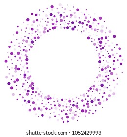 Vector colorful round confetti isolated on white background.Birthday card.Square card and frame.Template for holiday, party, birthday, wedding, solemnity.