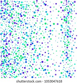 Vector colorful round confetti isolated on white background.Birthday card.Square card and frame.Template for holiday, party, birthday, wedding, solemnity.