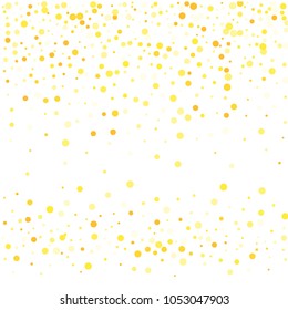 Vector colorful round confetti isolated on white background.Birthday card.Square card and frame.Template for holiday, party, birthday, wedding, solemnity.