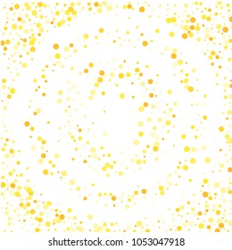 Vector colorful round confetti isolated on white background.Birthday card.Square card and frame.Template for holiday, party, birthday, wedding, solemnity.